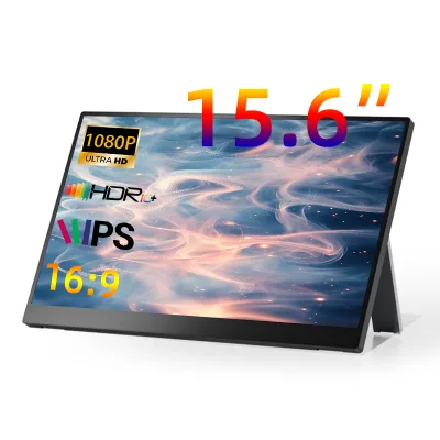 Wireless Screen Projection 15.6 Inch IPS 1080P 60Hz FHD Gaming Type C HDR Portable Monitor Screen Extender Built-in Speaker