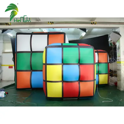 3 X 3 Large Inflatable Rubik's Cube With Led Light for Event Decoration