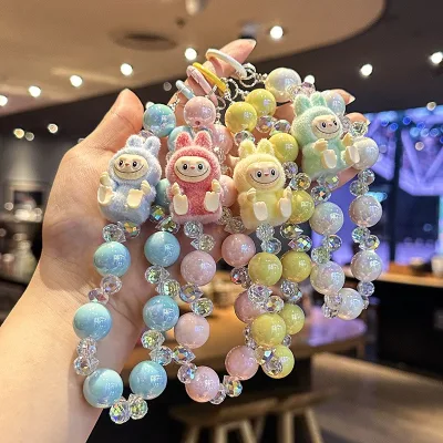 Labubu Cartoon Doll Cell Phone Lanyard Keychain Pendant