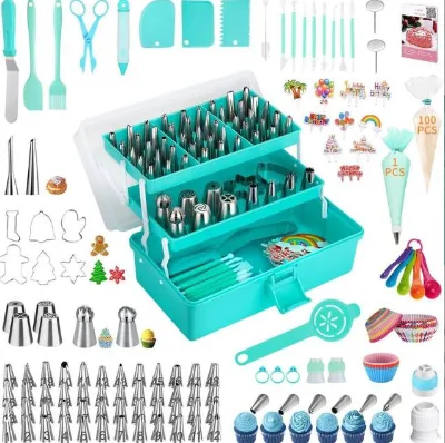 Cake Decorating Kit Baking Supplies Tools with Cake Turntable Cake Decorating Tips