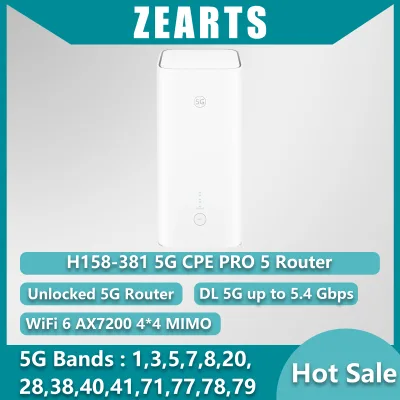 H158-381 5G CPE Pro 5 WIFI 6 Router 7200mbps Dual band Slot 5G modem Box H158 (99.99%new )