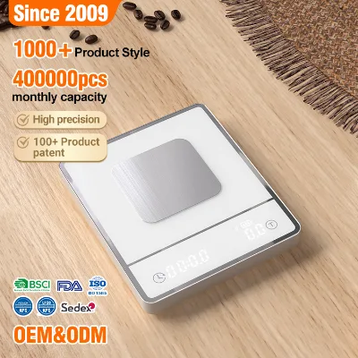 High Quality 2kg/0.1g Back-Lit Lcd Display Timemore Black Time Espresso Digital Coffee Scale With Timer