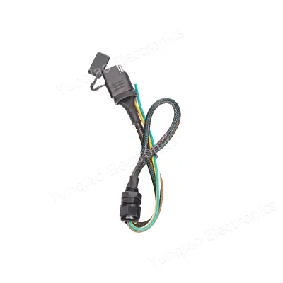 5-Wire 4-Pin Extended-Length Trailer Wiring Harness Kit with 4-Way Light Cable for RV Boat and Marine Trailers