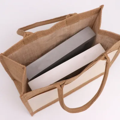 Portable Environmentally Friendly Wholesale Linen Tote Bags High Quality Jute Fashion Vintage Shopping Bags Spot Gift Bags