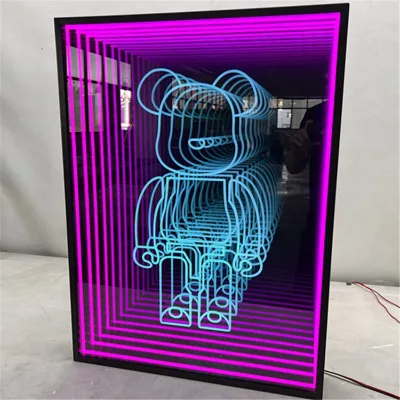 Dropshipping Customized 3D Infinite Mirror Neon Multi-Layer Neon Sign Neon Mirror