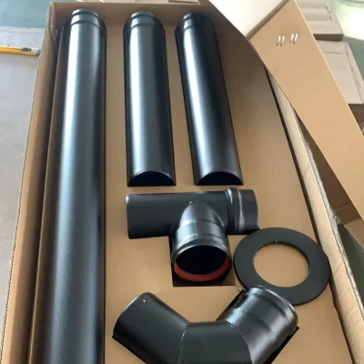 Black Painting Chimney Pipes for Pellet Stove