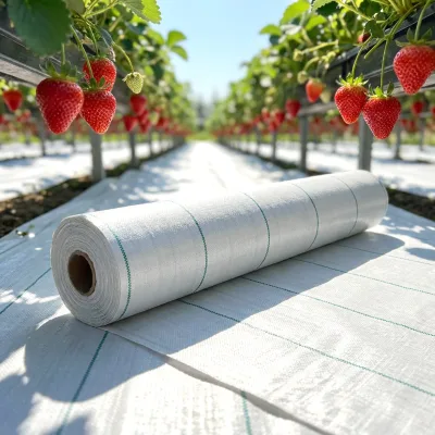 White PP Weed Control Mat Reflective Ground Cover for Fruit Coloring & Cooling