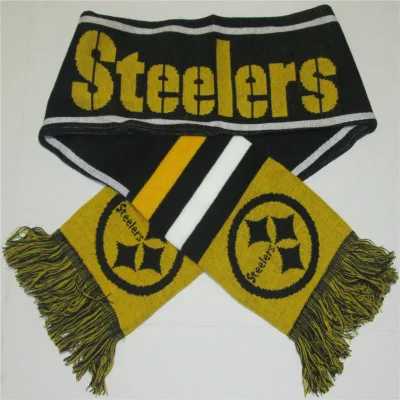 Factory Direct Custom Slogan Logo Knitting Jacquard Delicate Tassel Basketball Football Fan Club Scarf