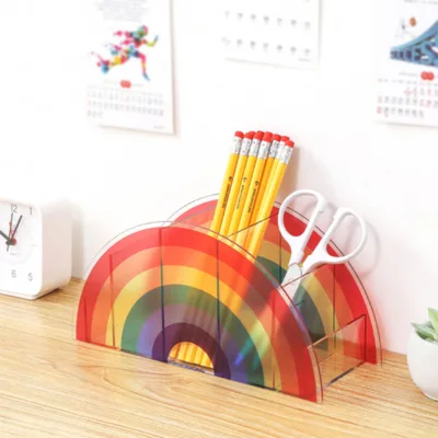 Acrylic Rainbow Desk Storage Stand
