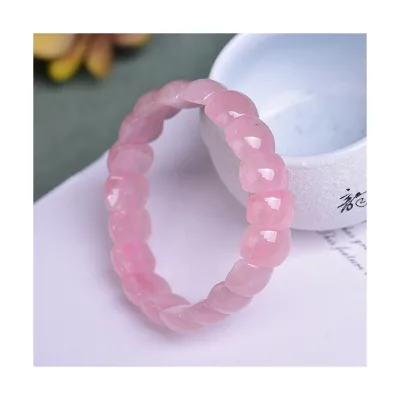 HY Beads Crystal Bead for Women Rose Quartz Bracelet