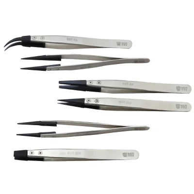 Rubber Tipped Tweezers Replaceable Tip Esd Tweezers