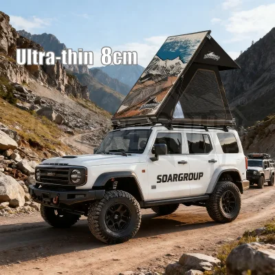 Factory Wholesale Soar SCH02 Ultra Thin 8cm Thickness 49KG Ultralight Waterproof Snowproof UV Protection Hardtop Car Tent