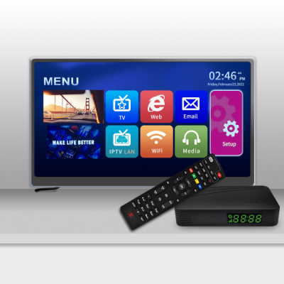 Dexin CAS Supporthevc h.265 Support PAL NTSC Formatbox tvsateview hd decodersatelite descramblerSupport M3U8 Xtream Internet Protocol TV