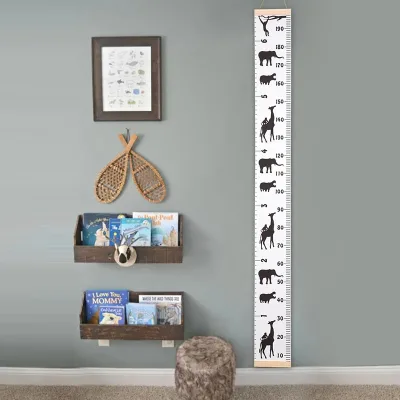 DaiRui Kids Growth Charts Baby Height Measure Ruler Wooden Wall Hanging Decorative Child Chart