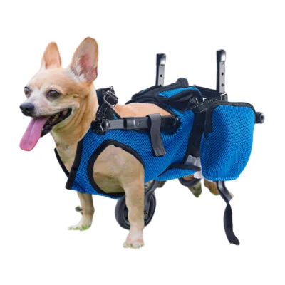 Light Weight Mobility Rear Back Leg Support Wheelchair Hind Legs 2 Wheels Cart Small Pet Wheelchairs for Disabled Dogs