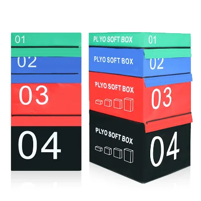 Gym Equipment 4 1 Adjustable Jump Box Eco-Friendly Durable Customized Logo Color Sports Fitness Plyometric Adult Kids Training