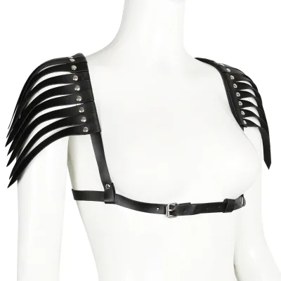 PU Leather Shoulder Harness Body Bondage Straps Adult Sex Clothing Performance Dress for BDSM Toys