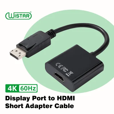 WISTAR (DP) to for HDMI Converter Adapter Male Female PVC Jacket Applications for Projector HDTV Comput