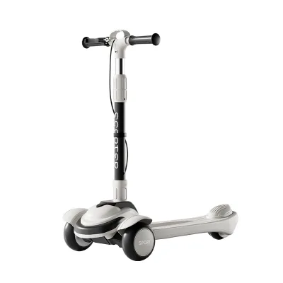 PP Foldable Three-Wheel Plastic Outdoor Kick Scooter for Ages 10+ Flagship Dual-Brake Model with Music & Lights