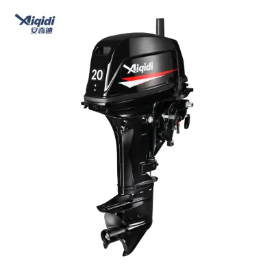 Motor Fueraborda 20HP 2 Tiempos AIQIDI Control Trasero De Poco Ruido Con Certificados CE Motor Fueraborda Con mango De Timon