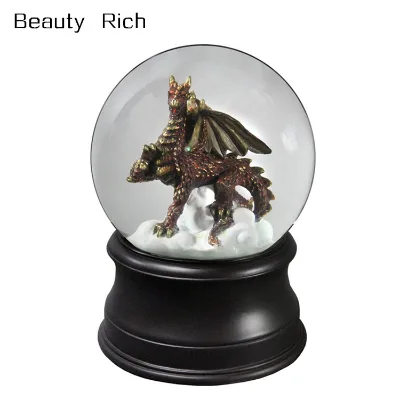Snow Globe Golden Dragon Collectible Water Globe