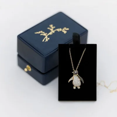 Custom Handmade Pu Leather Bracelet Jewelry Box Cardboard Earring Boxes Custom with Gold logo Necklace Packaging Box
