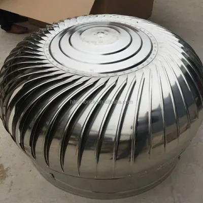 Non-powered Air-driven Extractor Ventilators Are Installed on Top of the Roof of the Factory Warehouse