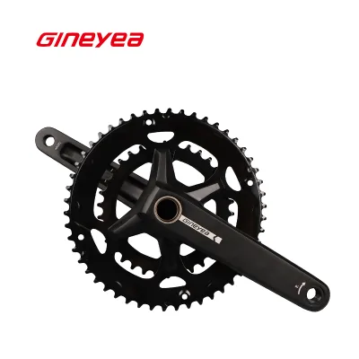 50/34T Road Bike Crankset 165mm Aluminum Alloy 24mm Spindle 110 BCD Double Chainring 9/10 Speed RC55