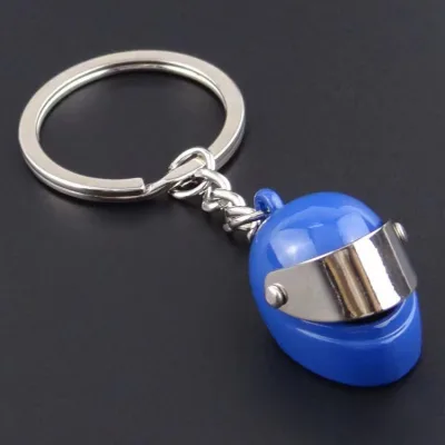 Mini Motorcycle Helmet Keychain Funny Keyring Creative 3D Simulation Helmet Keychain Valentine's Day Gifts for Men