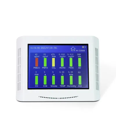 Multiple Function 13 in 1 Indoor Sound Alarm Air Quality Comprehensive Monitor Detector With Data Logger