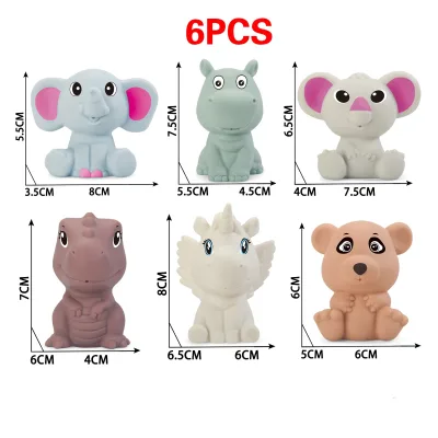 Squeezed Rubber Animals Toys Bathing Water Play Toys Infant Squeeze Grasp Baby Bath Toys