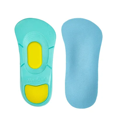 Custom Printed 3/4 Shock Absorber PU Athletes Comfortable Insoles for Sports Shoes Adjustable Mens Gel Insoles Womens Insoles