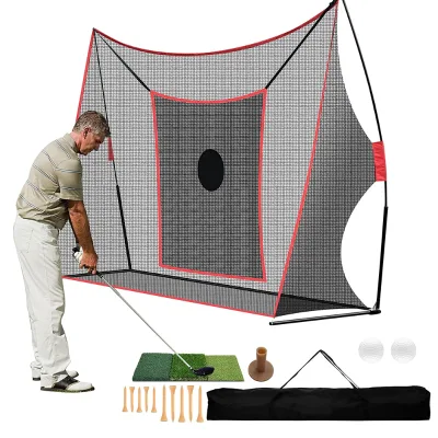 Golf Set Includes Golf Mat,Tees and Practice Net for Backyard Driving Golf Hitting Net