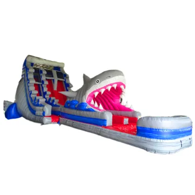 Commercial Factory Price PVC Inflatable Jaws Hybrid Shark Waterslide High Quality CE Certified EN14960 Certified 500kg Slide