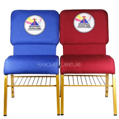 Kenya Strong Commercial Sale Red Dark African Market Blue Church Chair DELIVERANCE CHURCH EMBU