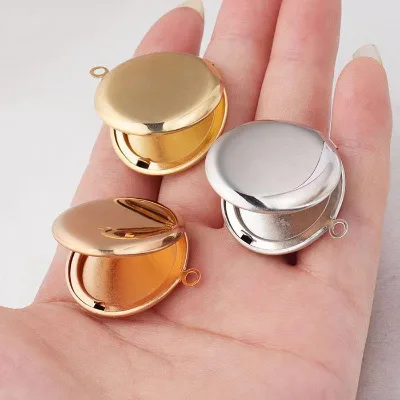 Stainless Steel Blank Stamping Round Shape Locket Pendant ,locket Pendant Holder Photo Lcoket Pendant