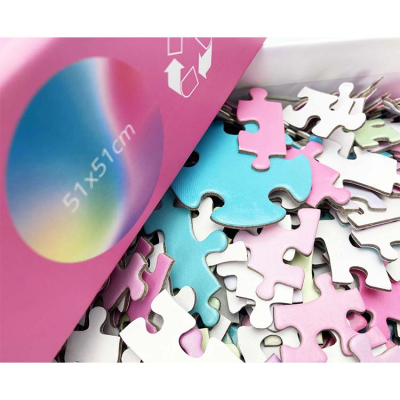 500 Pieces Paper Color Circular Puzzles Adults Decompression Toys Assemble Jigsaw Puzzles for Adults