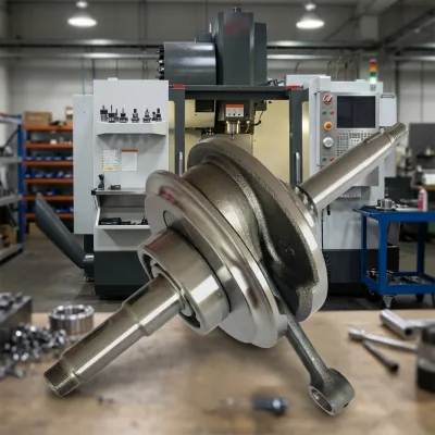 Factory Custom Bajaj Boxer 100 Motorcycle Crankshaft Engine Parts 45Cr Forged Steel ISO9001 Certified