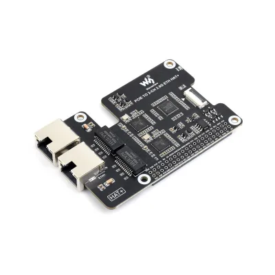 PCIe to 2-CH 2.5G ETH Adapter for Raspberry Pi 5, Supports Raspberry Pi OS / Ubuntu / OpenWrt