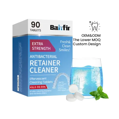 Effervescent Retainer Cleaning Tablet Remove Stains Discoloration Odors Plaque for Mouth Night Guard with Msds Ce Fda