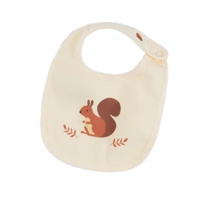 OEKO Certified 100% Cotton Baby Bibs Waterproof Drool Print/Cartoon Pattern Button Washable for Toddlers OEM Service Available