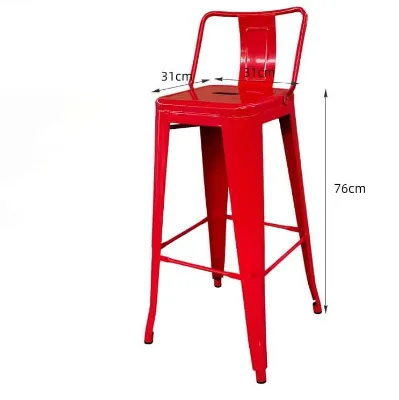 Competitive Price Cheap Simple Design Leisure High Chairs bar Stools Colorful Modern Metal Chairs bar Chairs