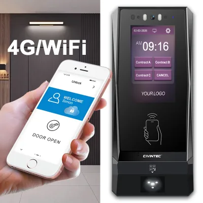 CT10 TCP IP Wireless WiFi RFID Access Control System with Two-Way VoIP Intercom RFID QR Scanner Module Pin for Apartment