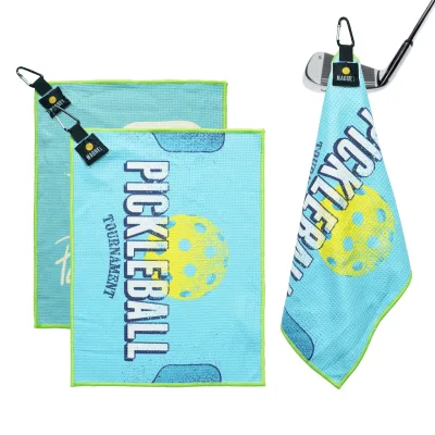 Free Design Funny Golf Towel Wholesale Luxury Magnetic Golf Towel With Hook