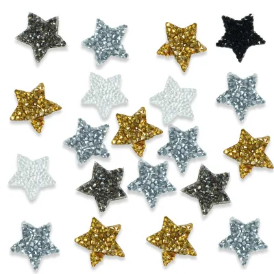 Fashion Star Rhinestone Letter Iron-on Patch Applique Transfer for DIY T-Shirt Nail Art or Phone Accessories