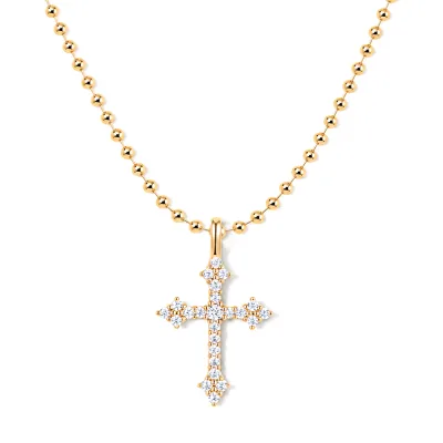 Gemnel DIY Interchangeable Pendant Necklace Mix and Match Chain and Charm Opal Dragonfly and Cubic Zirconia Cross Pendant
