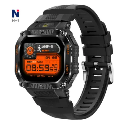 Sporty Design - Horizontal Screen NTC08 Smartwatch with 30m Waterproof, Heart Rate & Blood Pressure Monitoring