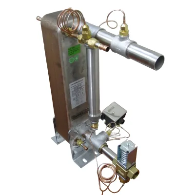 24+24kw Dual Refrigerant Channel Fluid Heater Reclaims Heat in Water Chillers to Make Cold Water & Hot Water Synchronously