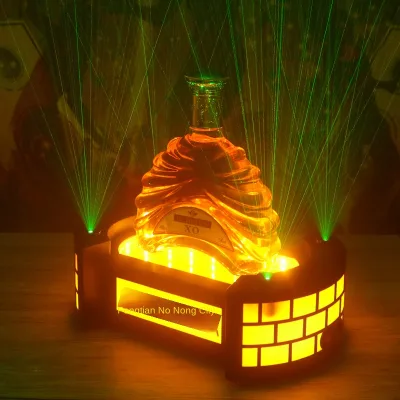 Goldshine Bar KTV LED Luminous Grid Wine Holder with Modern Simplicity Design for Party Display Rack and Customizable Logo