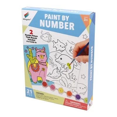 DIY Digital Painting by Number Canvas  Kits DIY Picture Paint by Numbers Kit for Kids